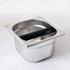 Ecocoffee Rectangulaire En Acier Inoxydable Espresso Mini Grind Conteneur Café Knock Box / Espresso Dump Bin Grind Waste Bin