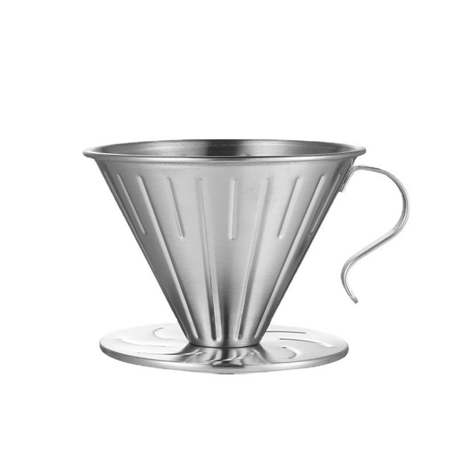 Tasse de filtre à café réutilisable goutte à goutte perforée versez sur le filtre à café goutteur filtre à café en acier inoxydable en métal personnalisé Portable