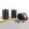 Ensembles de bidons de sucre de thé de café hermétiques de pot de stockage de nourriture de cuisine de revêtement d'acier inoxydable faits sur commande