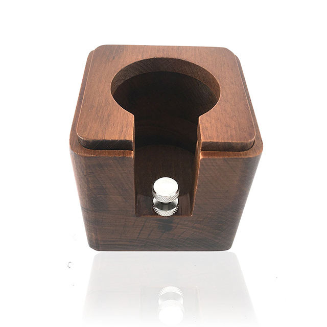 Café en bois Tamper Stand Stand Café Mesure Tamper Cuillère Mesure Tamper Noir Express Stand Café Cuillère