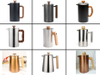 SS 304 avec systèmes de filtration à 4 niveaux Va au lave-vaisselle Presse à café en acier inoxydable à double paroi