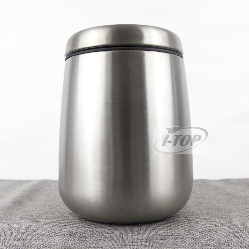 Boîte à café en métal Amazon Top Seller en acier inoxydable avec couvercle hermétique