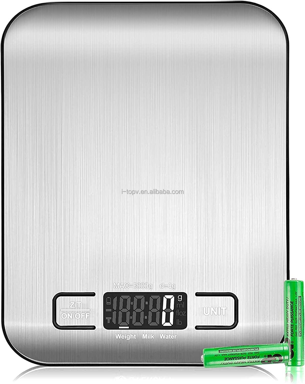 Balance à café numérique avec minuterie CestMall 3kg/0.1g haute LED écran caché USB Rechargeable plaque métallique balance de cuisine