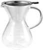 Filtre en acier inoxydable en verre borosilicaté de haute qualité versé sur le goutteur de café