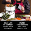 Poubelle à compost de cuisine pour comptoir de cuisine - Seau à compost de 1,0 gallon avec couvercle pour engrais d'élevage de comptoir