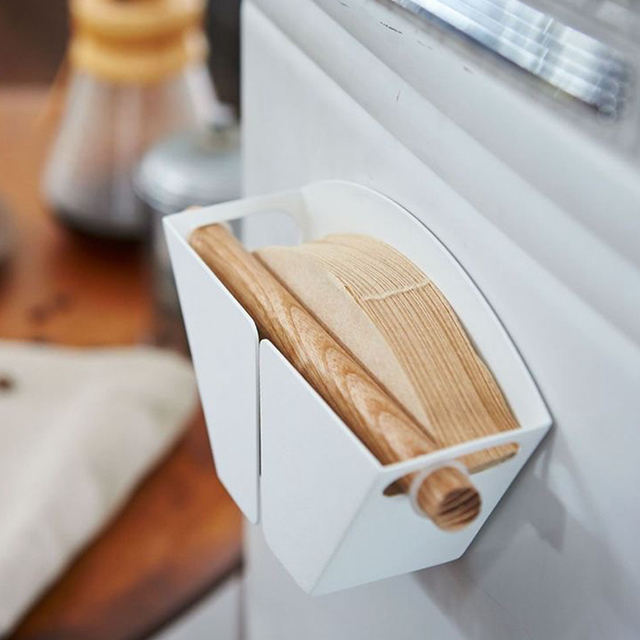 Café infusé à la main porte-papier filtre boîte de rangement en forme d'éventail V60 porte-papier filtre réfrigérateur plateau d'absorption magnétique