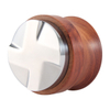 Distributeur de café en bois de 58 mm, outil de nivellement de café à hauteur réglable avec trois pentes inclinées en acier inoxydable