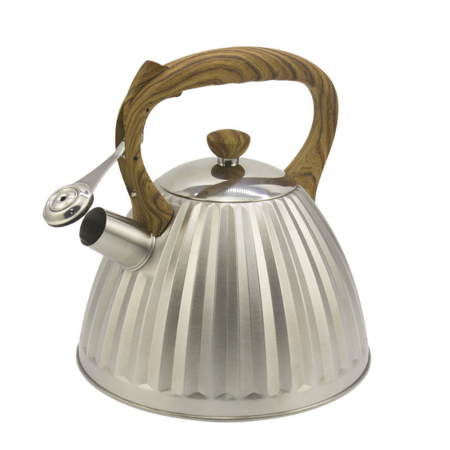 IT-CP1018 haute qualité couleur argent peinture cloches de bouilloire en acier inoxydable sifflant bouilloire à thé