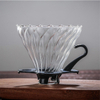 Hot Sell Coffee Dripper V60 Filtre à café en verre résistant à la chaleur pour Barista Coffee Brewing Cup 2-4Cups