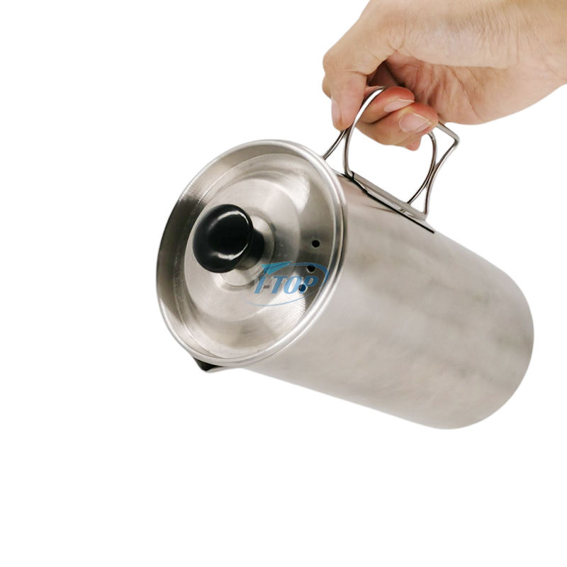 Pot de percolateur de café de Camping en acier inoxydable 304 pour la fabrication de café en plein air
