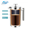 En gros Presse Française En Acier Inoxydable Prensa Francesa Pot Double Paroi Isolé Cafetière Pot Cafetière