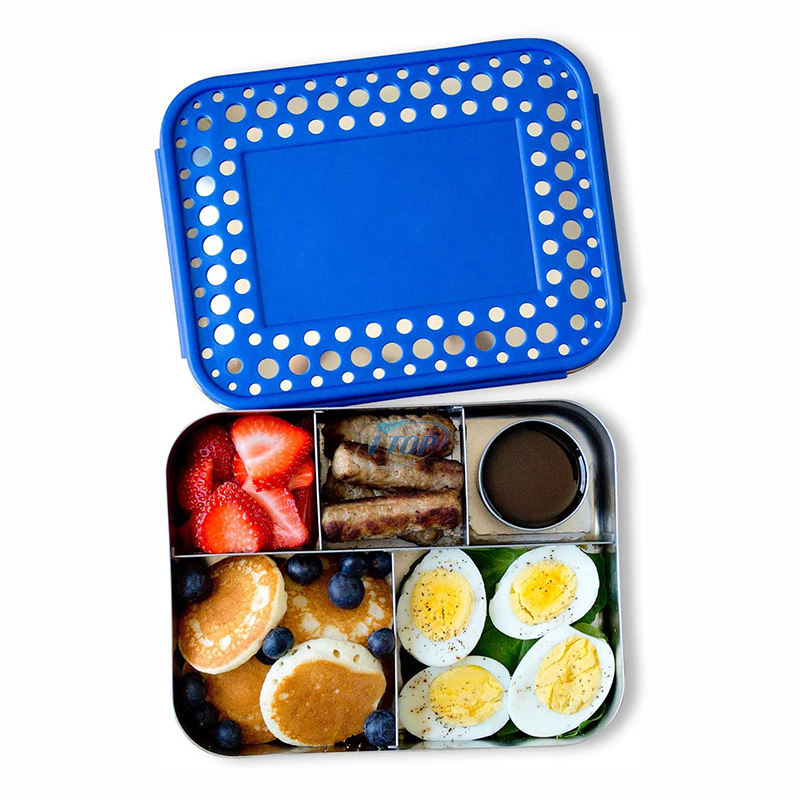 Boîte à lunch résistante aux fuites en acier inoxydable pour enfants sans BPA avec logo personnalisé avec loquets