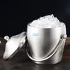 Seau à glace à Champagne isolé à Double paroi personnalisé pour Bar à Cocktail seau à glace à bière en acier inoxydable avec couvercle et pelle