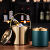 Cadeau parfait 4L Portable Champagne vin refroidisseur extérieur seau à glace Double paroi en acier inoxydable seau à glace pour barbecue