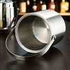cadeau parfait Seau en métal argenté 4L Seau à vin Refroidisseur Seau à glace galvanisé avec double paroi