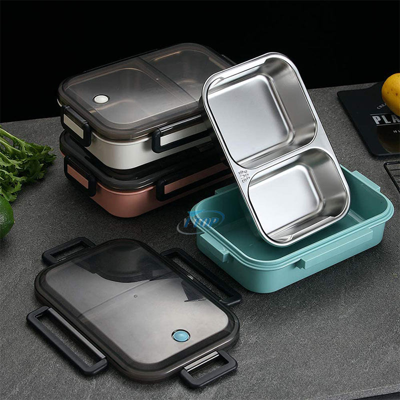 Offre spéciale lave-vaisselle boîtes à lunch écologiques en acier inoxydable alimentaire Snack conteneur bento boîtes à lunch avec 5 compartiments
