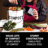 Comptoir de cuisine pour bac à compost 1,3 gallon pour cuisine d'intérieur Bac à compost en métal galvanisé avec couvercle scellé