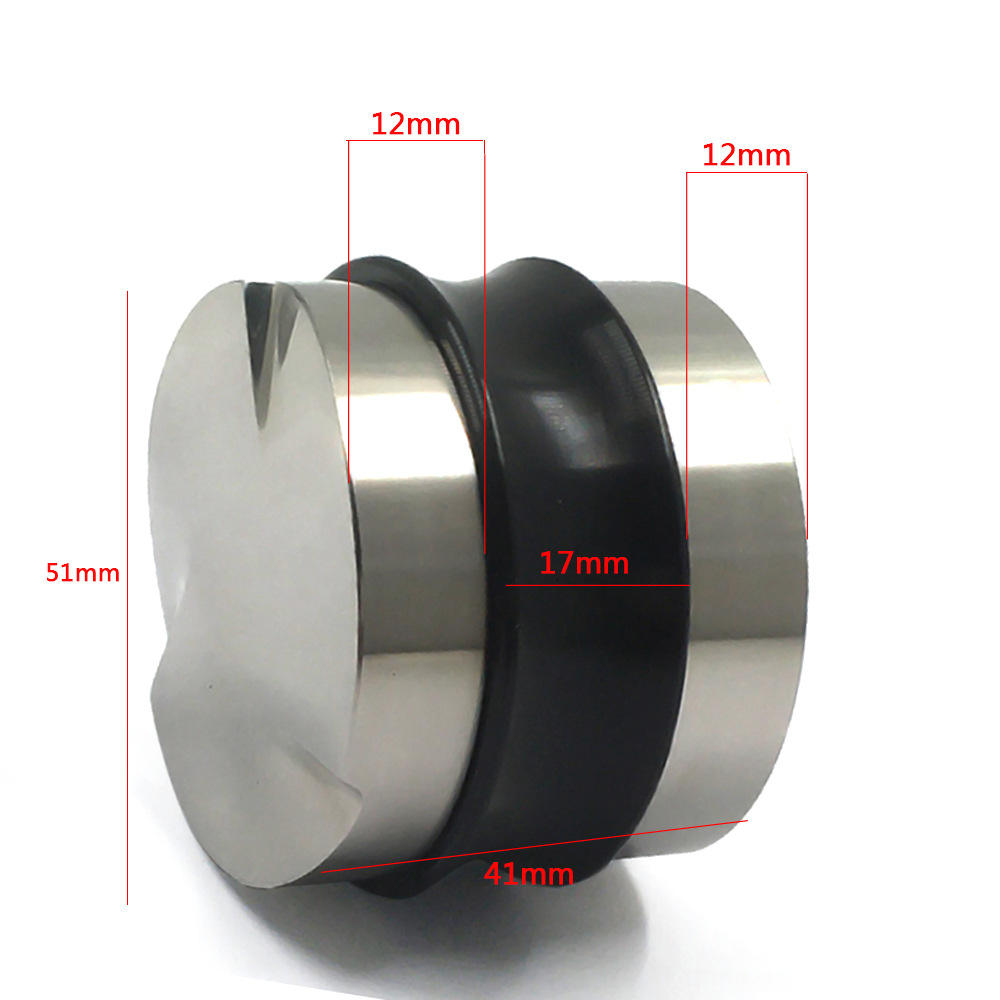 Niveleur de distributeur de café de 53,3 mm et tamper à main, outil de pressage d'espresso |Double face, profondeur réglable |Espresso robuste Ha