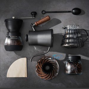 V60 extérieur moderne manuel goutte à goutte sac de voyage boîte cadeau emballage broyeur pot bouilloire verser sur cafetière ensemble