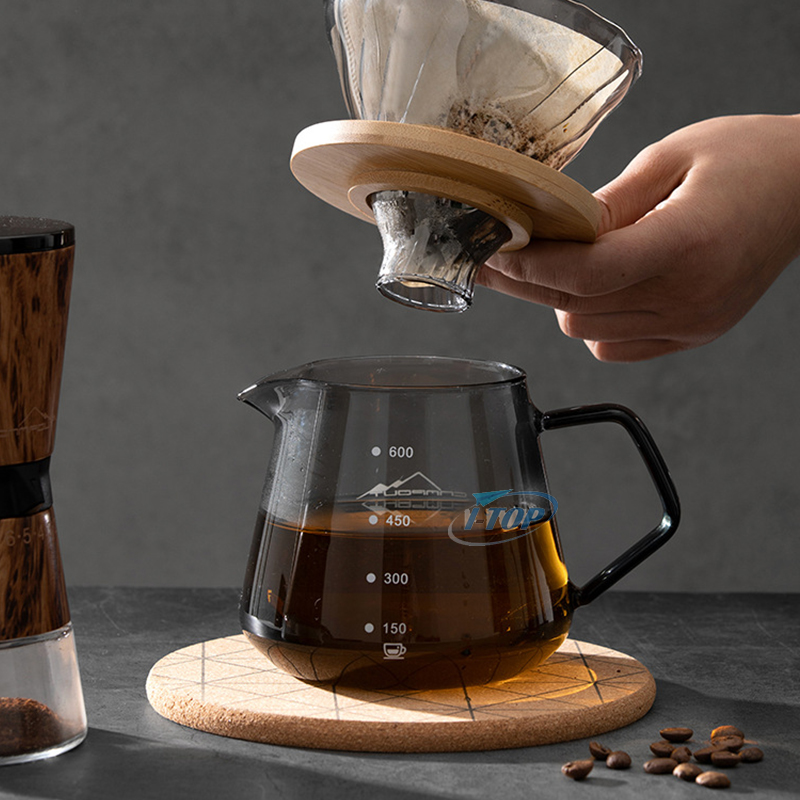 Ensemble de cadeaux de table de cafetière à verser de haute qualité avec emballage de boîte-cadeau 100% haut de gamme