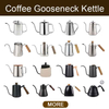 Thé et eau goutte à goutte en acier inoxydable versez sur une cafetière à expresso bouilloire à col de cygne