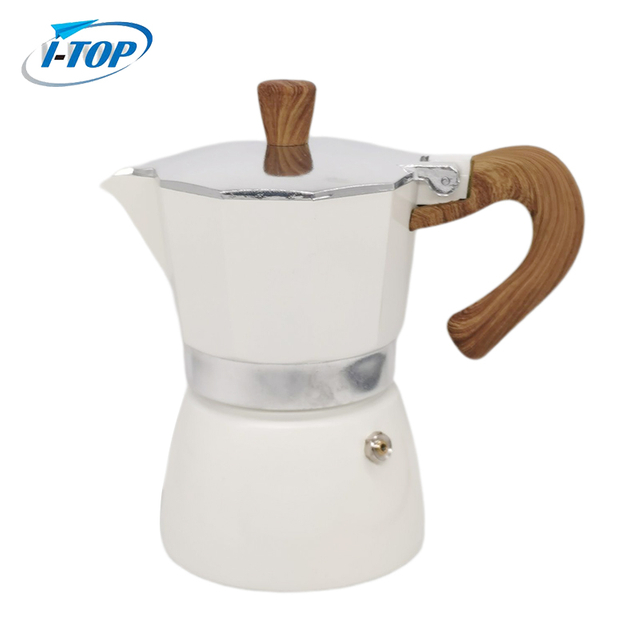 Meilleur Moka Pot En Alliage D'aluminium Coloré Espresso Maker Moka Pot Induction De Chaleur Disponible Poignée En Nylon