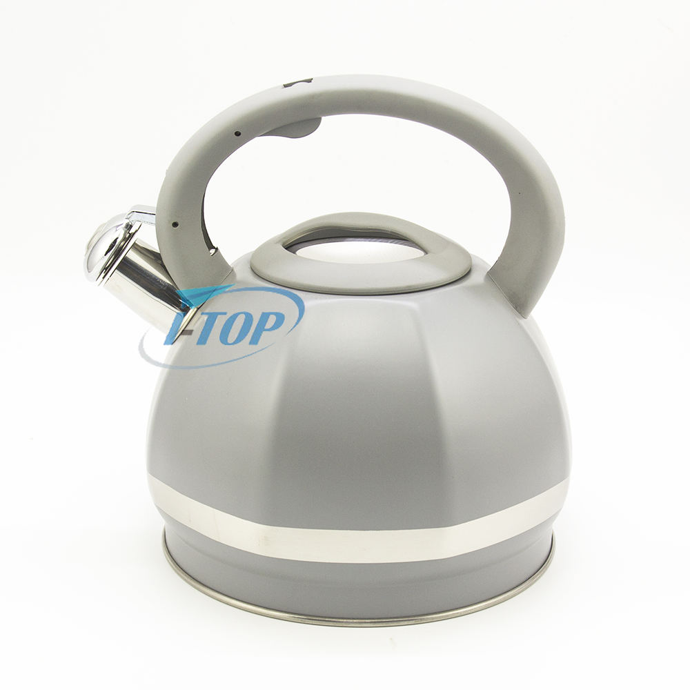 IT-CP1014 vente chaude couleur argent peinture bouilloire à thé sifflante en acier inoxydable