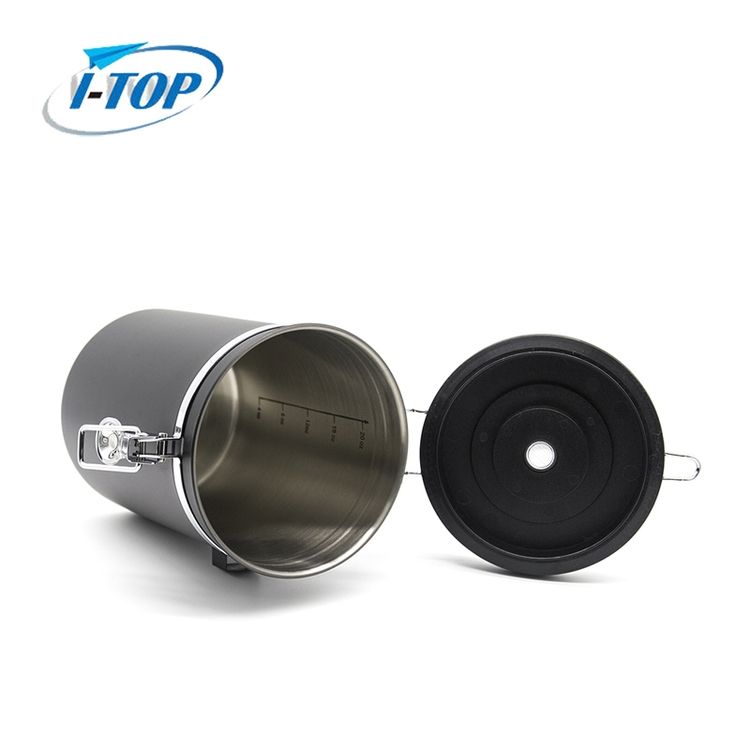 Ensemble de bidon d'acier inoxydable de qualité pour le pot hermétique de stockage de sucre de café de nourriture de cuisine