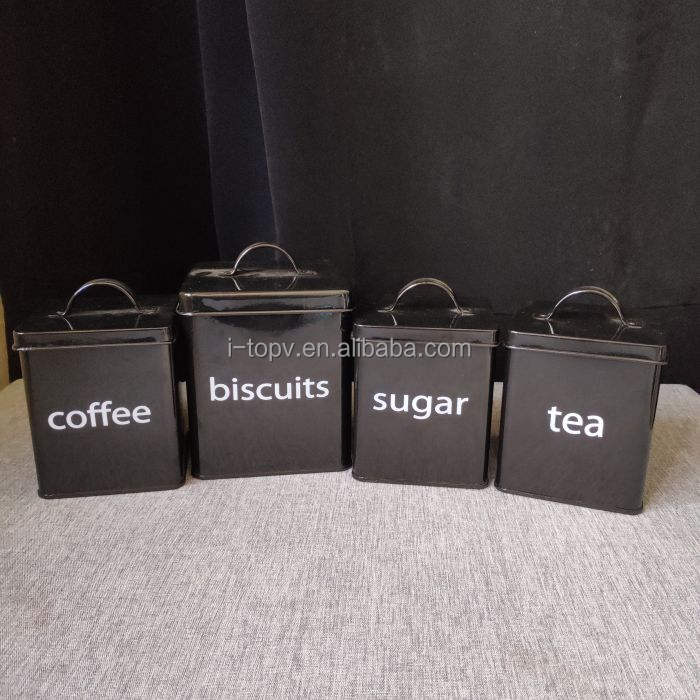 Nouvelle arrivée boîte à pain moderne avec boîte à thé café ensemble comptoir de cuisine à domicile pour servir le pain