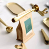 Cuillère à mesurer colorée Cuillère à café en métal de qualité alimentaire Cuillère à mesurer en acier inoxydable doré Cuillère à mesurer avec clip d'étanchéité