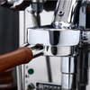 Porte-filtre à café sans fond en acier inoxydable de 58 mm avec poignée en bois