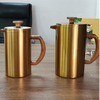 SS 304 avec systèmes de filtration à 4 niveaux Va au lave-vaisselle Presse à café en acier inoxydable à double paroi