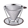 Filtre à café en acier inoxydable Filtre à entonnoir réutilisable Filtre à café goutte à goutte
