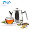 Théière à double paroi en acier inoxydable de 1,2 L garde le thé chaud pendant longtemps avec infuseur à thé.