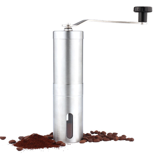 Moulin à café manuel portable en acier inoxydable de haute qualité adapté à un usage domestique