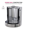 Création usine directe personnalisée 2.5L Double paroi vin isolé refroidisseur en acier inoxydable métal Champagne seau à glace avec couvercle