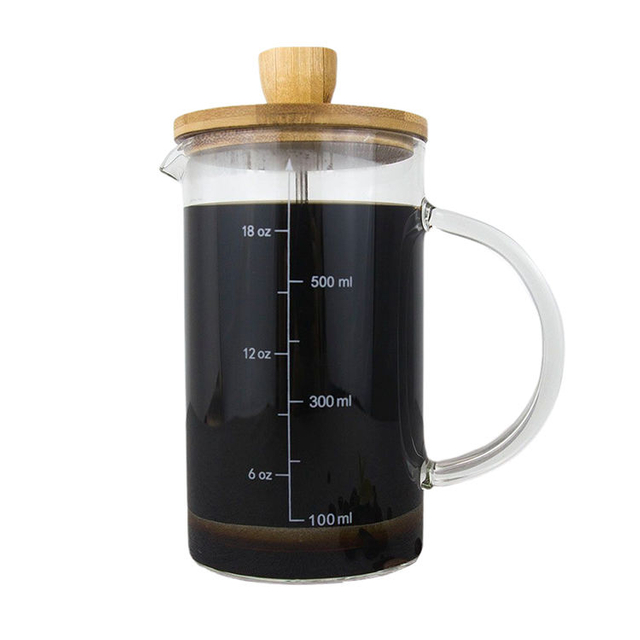 I-TOP GFP15 Haute Qualité Commerciale Goutte À Goutte En Acier Inoxydable Presse À Expresso Cafetière Résistant À La Chaleur Français Presse 350 ml Verre