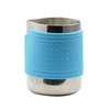 Pichet à mousser le lait Pichet à vapeur de lait en acier inoxydable Bec arrondi Coussinets en silicone résistant à la chaleur Pot à lait