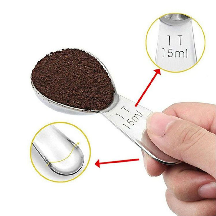 Ensemble d'accessoires de cuisine en acier inoxydable de haute qualité, cuillères à mesurer à café