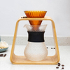 Goutteur de café en bois de bambou Double support Verser sur le support de café PourOver Porte-goutte