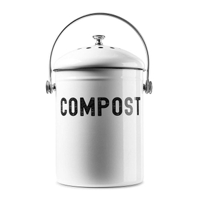 Poubelle à compost de cuisine pour comptoir de cuisine - Seau à compost de 1,0 gallon avec couvercle pour engrais d'élevage de comptoir