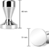 Presse à café en acier inoxydable Barista Espresso Tamper 51mm.53mm.58mm Presse à grains de café de base, Tamper à café expresso