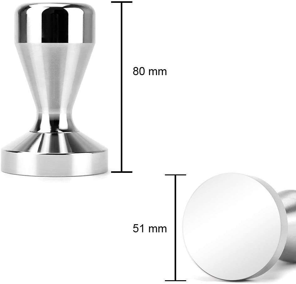 Presse à café en acier inoxydable Barista Espresso Tamper 51mm.53mm.58mm Presse à grains de café de base, Tamper à café expresso