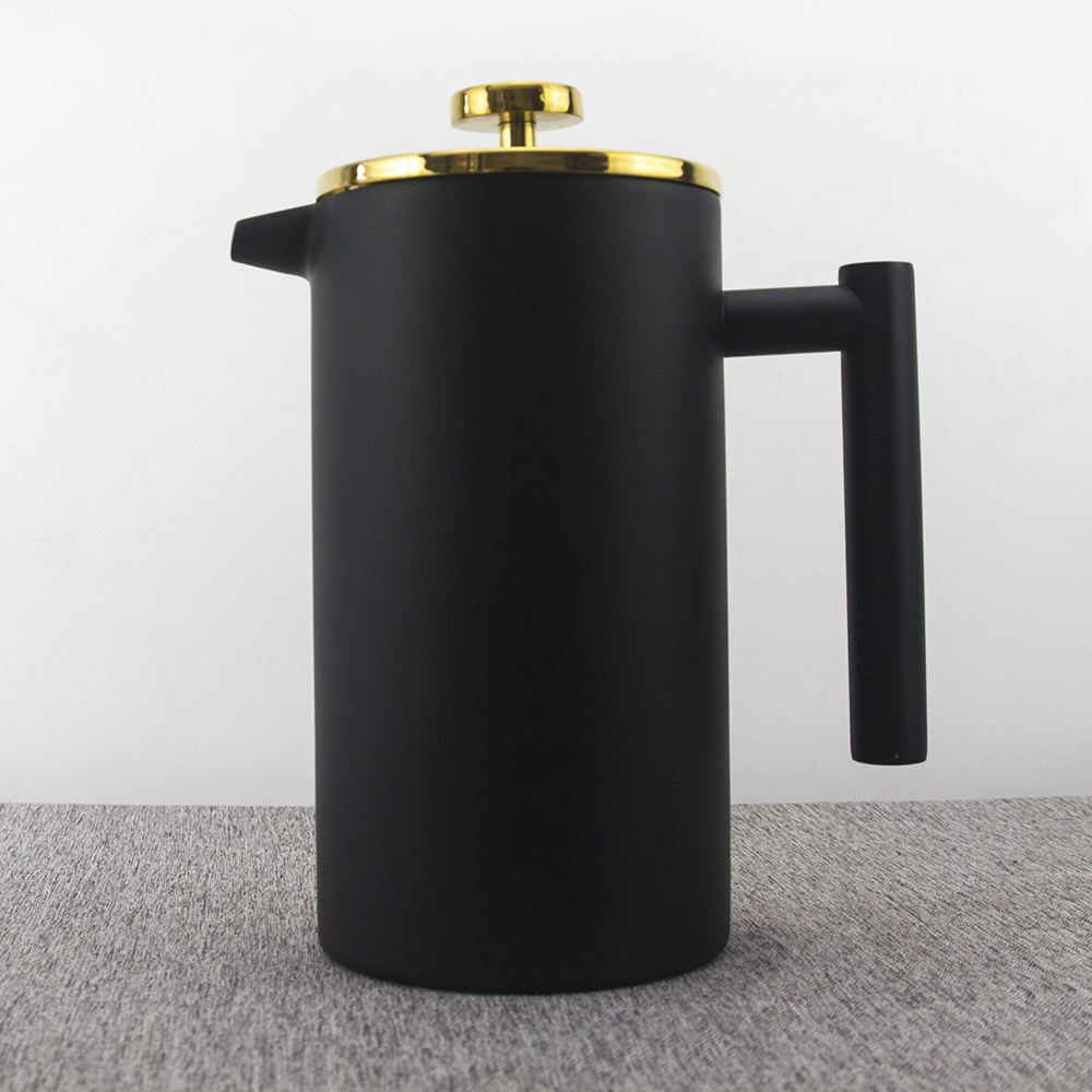 Presse à café 350/800/1000/1500 ml Passe au lave-vaisselle Double paroi en acier inoxydable Presse française Cafetière