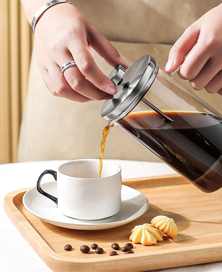 Produit Amazon cafetière à double paroi isolée en acier inoxydable cafetière à piston
