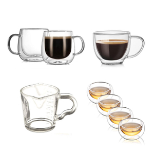 Les tasses à café ou à thé en verre à double paroi ont isolé les tasses à café de 250 ml