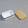Gros Airtight Keeper Container Hêtre Bambou Couvercle Métal Suger Fromage Boîte De Rangement Beurrier