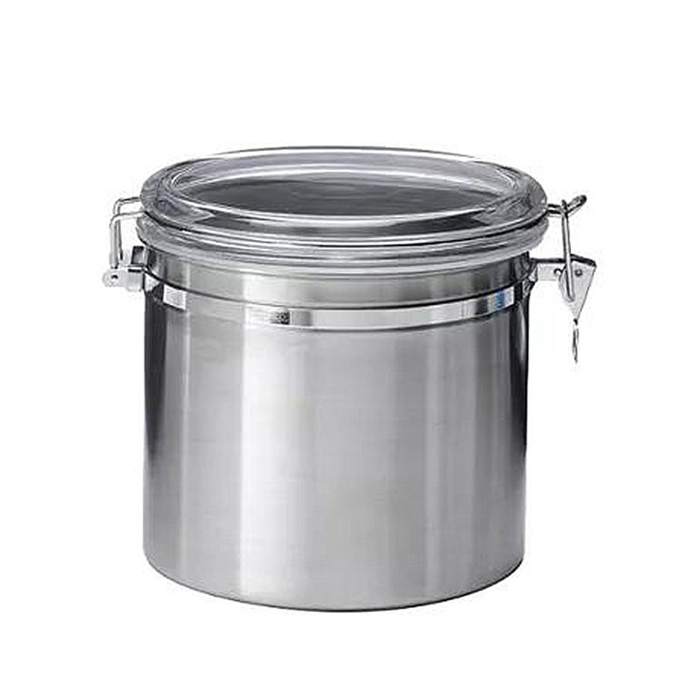 boîte en acier inoxydable thé café métal récipient hermétique ensembles pot