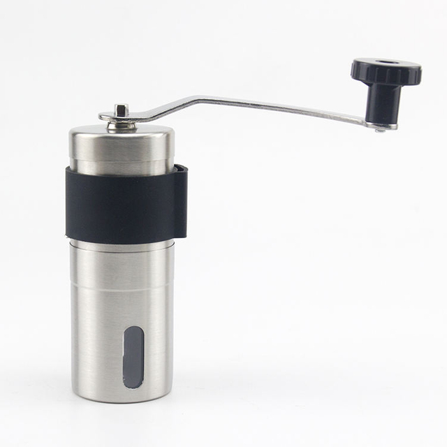 Moulin à café manuel réglable en acier inoxydable pratique