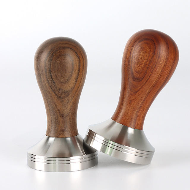 Presse à café expresso Barista avec inviolable tapis inviolable avec base en acier inoxydable 304 manche en bois inviolable à café